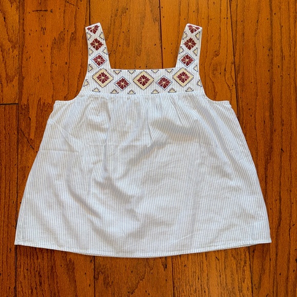 Madewell Tops - Precious XS Madewell, pinstriped suntop- perfection!
